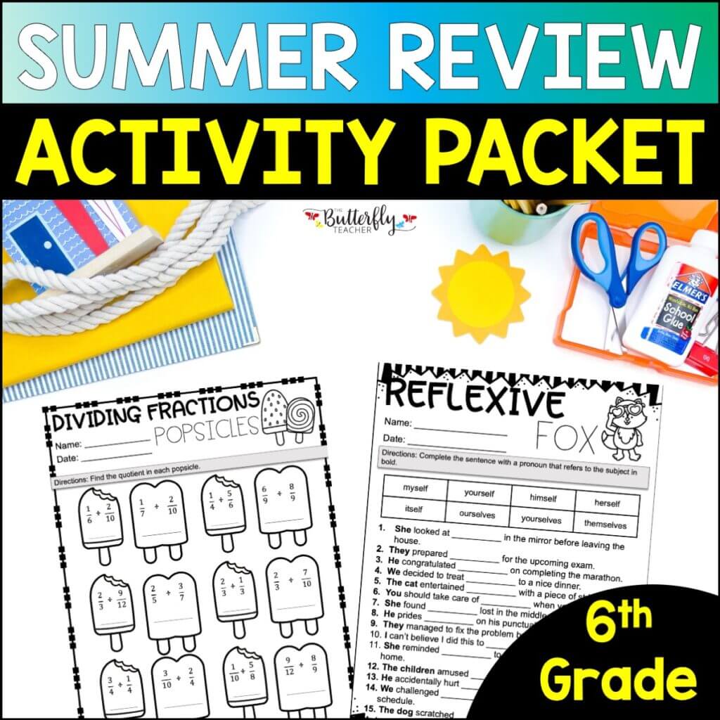 6th grade summer packet