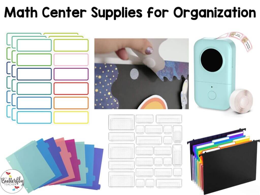 organize math supplies