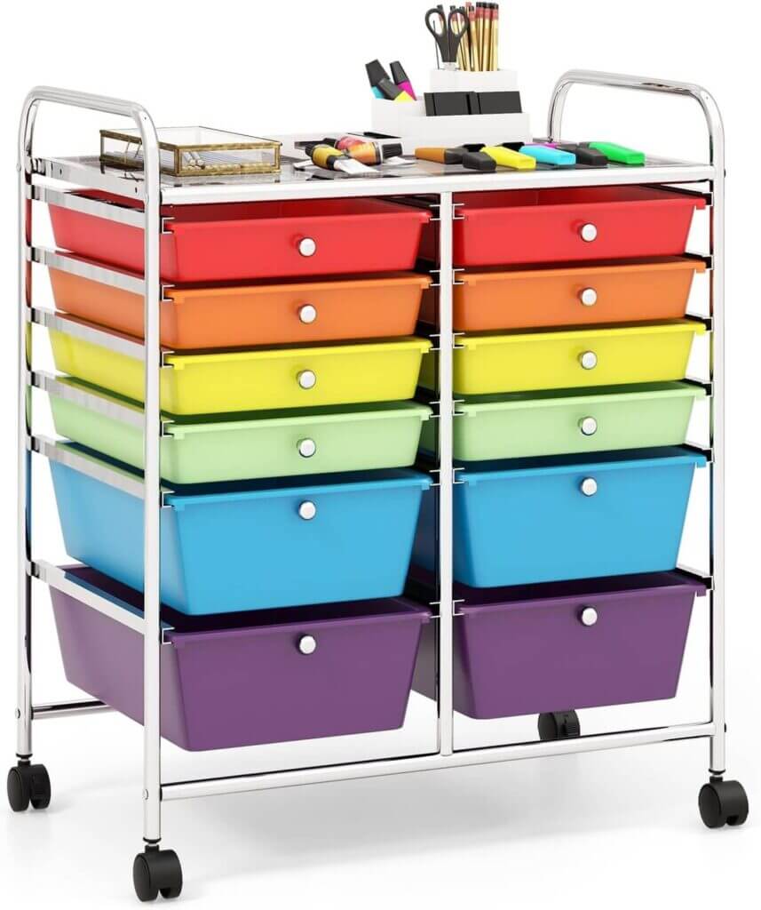organize math supplies