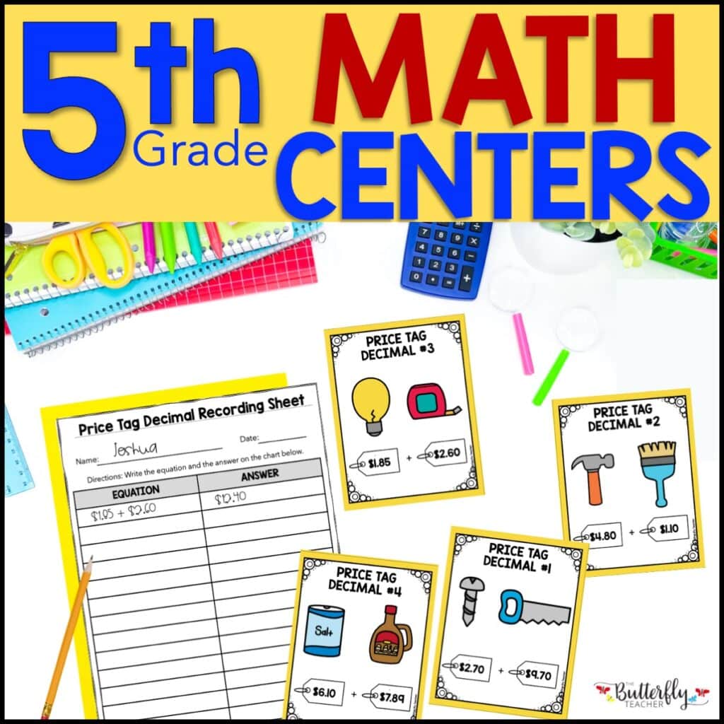 5th grade math centers