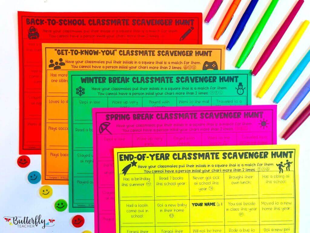 classmate scavenger hunts
