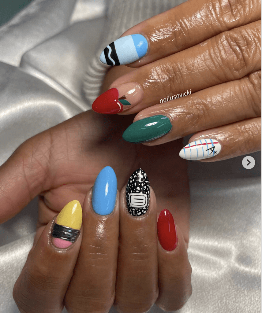 back to school nails for teachers
