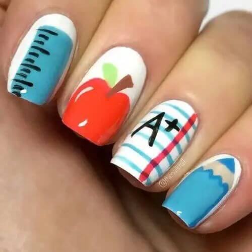 back to school nails for teachers