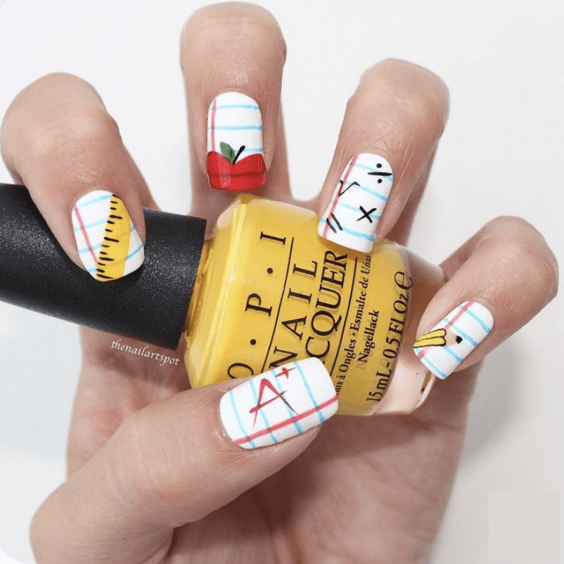back to school nails for teachers