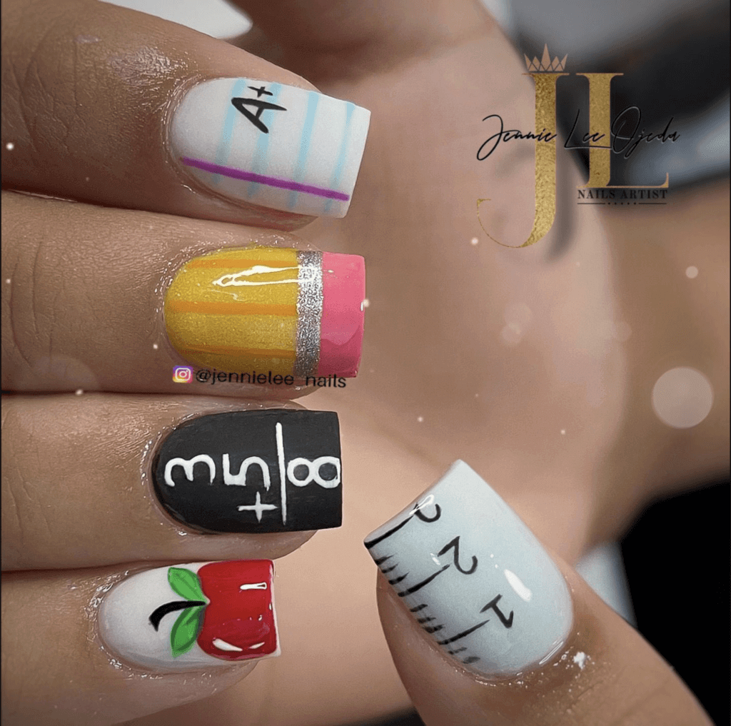 back to school nails for teachers
