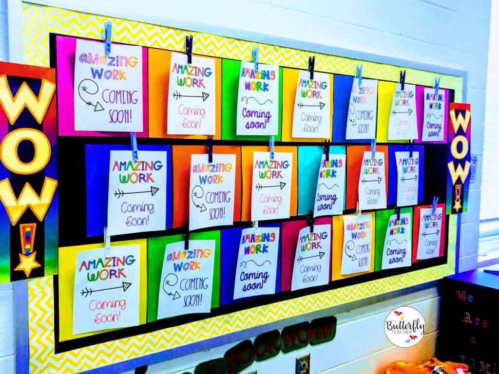 student wow work bulletin board