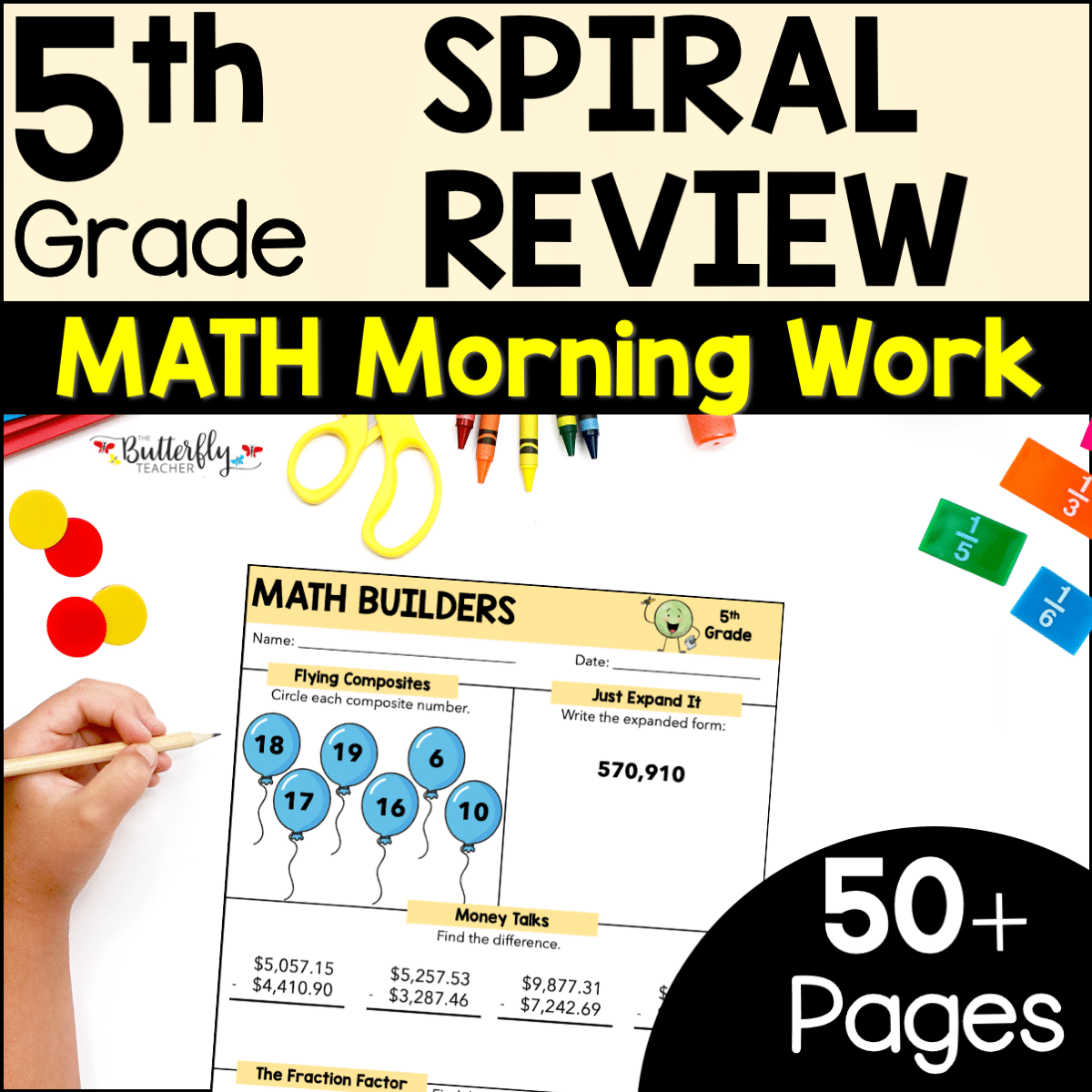 5th Grade Spiral MATH cover