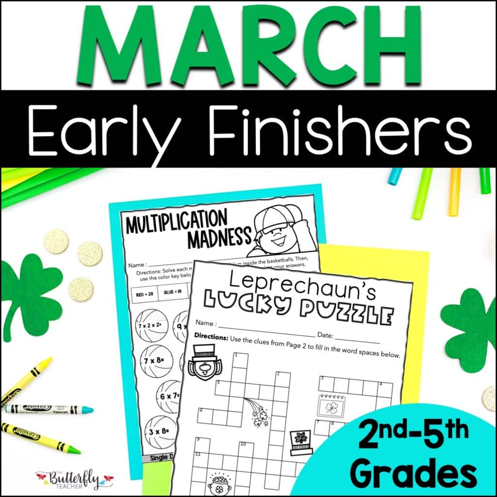 March Early Finisher Packet
