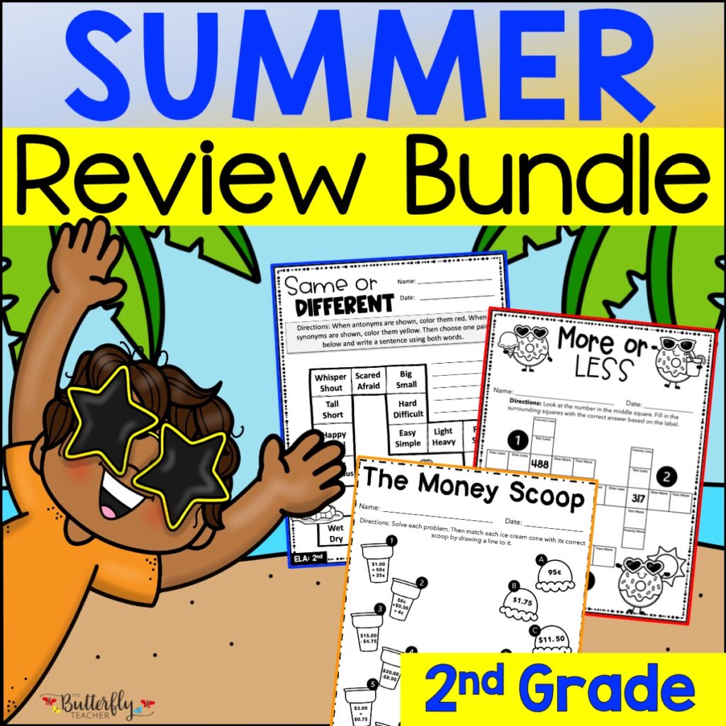 2nd to 3rd grade summer packet
