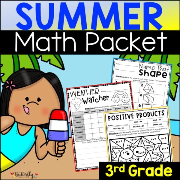 3rd grade summer math packet
