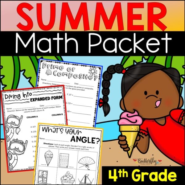 4th grade summer math packet