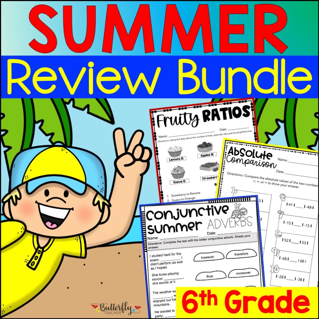 6th grade summer review