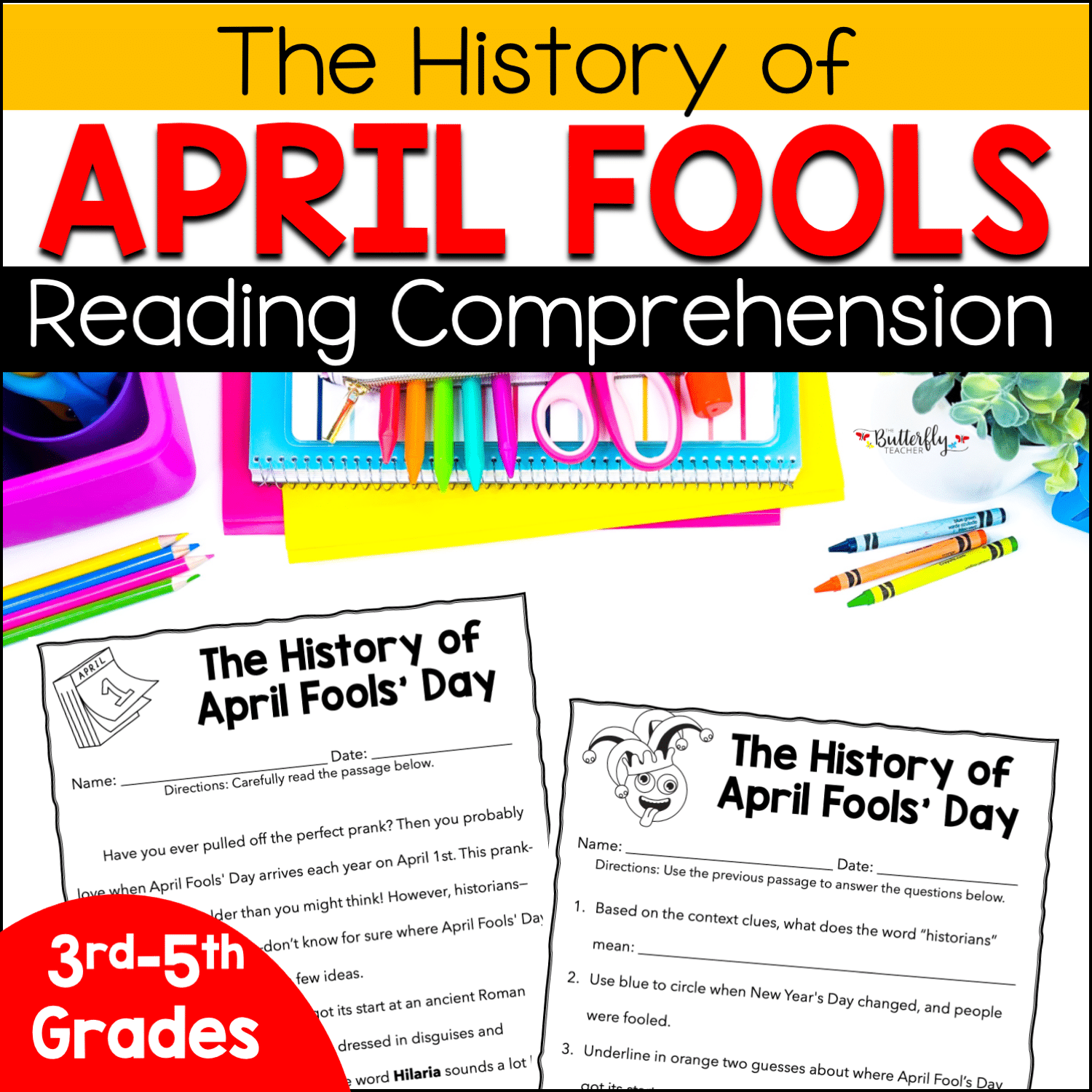 april fools day reading comprehension