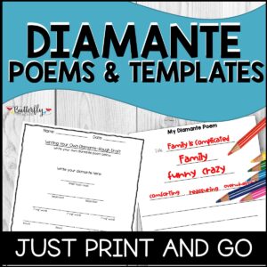 diamante poem template
