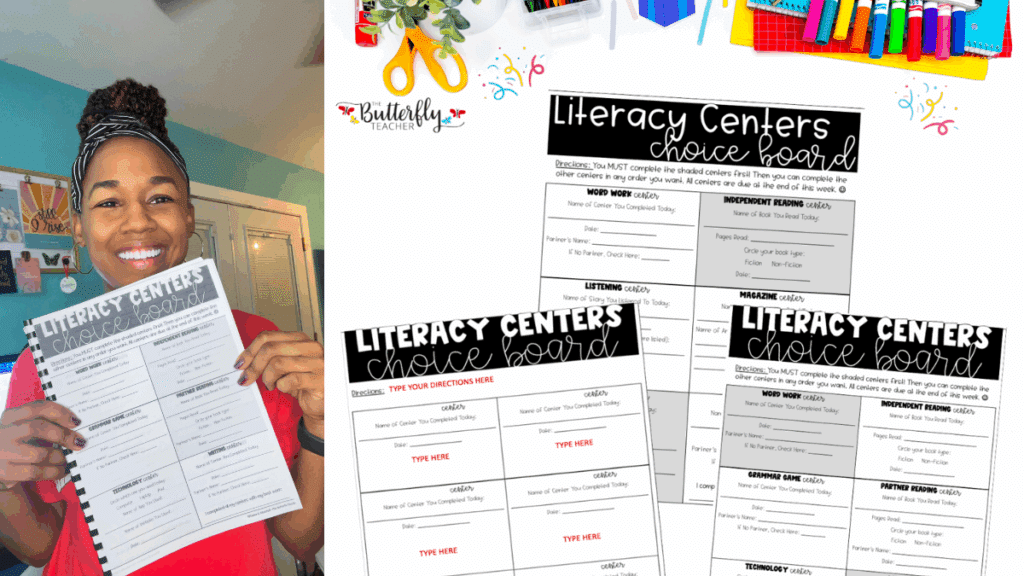 choice boards for early finishers