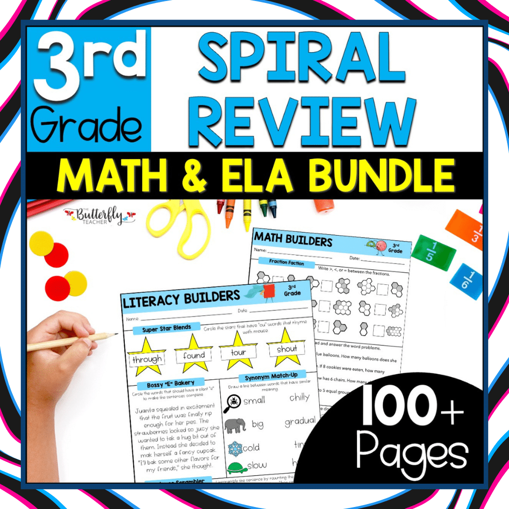 3rd Grade Spiral Math & ELA Review
