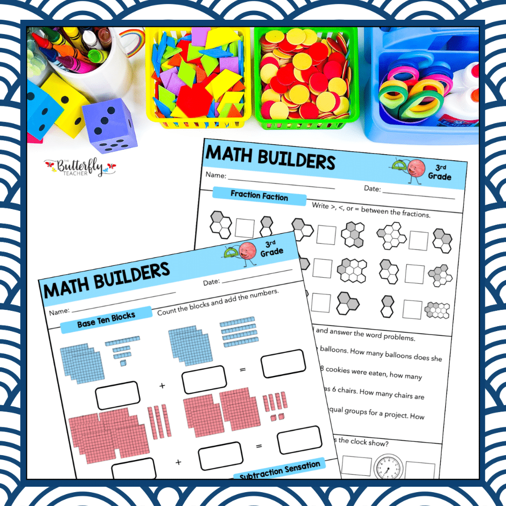 3rd Grade Spiral Math activities