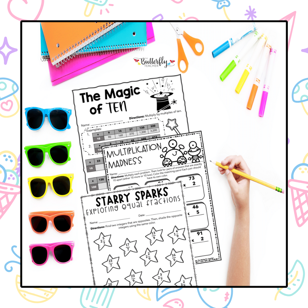 5th Grade summer math activities