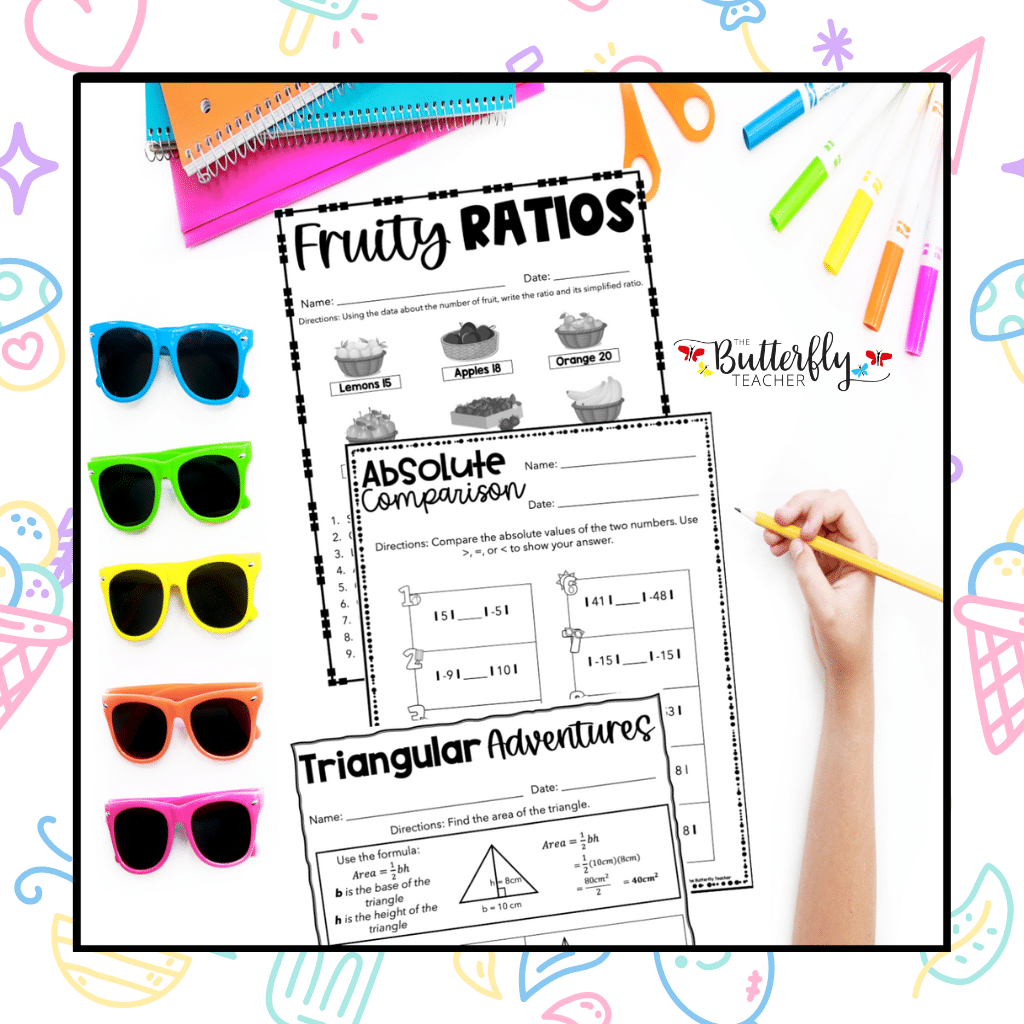 6th Grade summer math activities