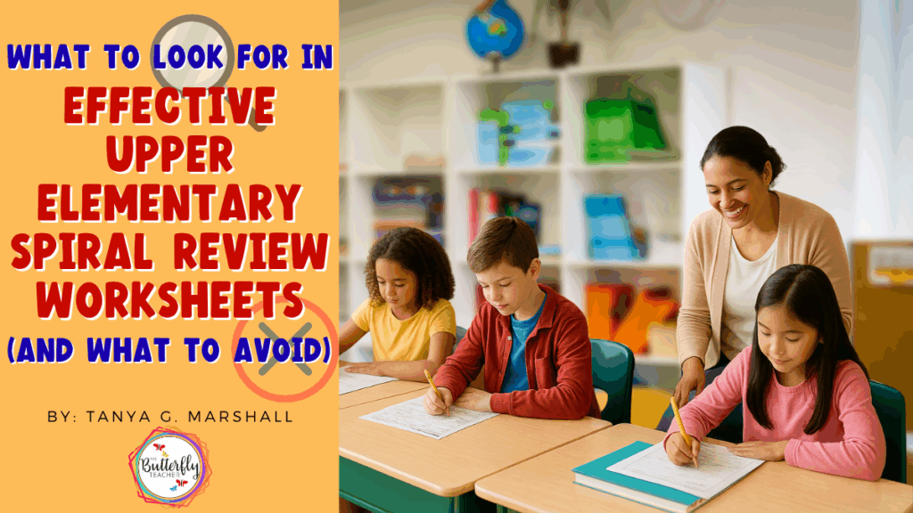 upper elementary spiral review worksheets