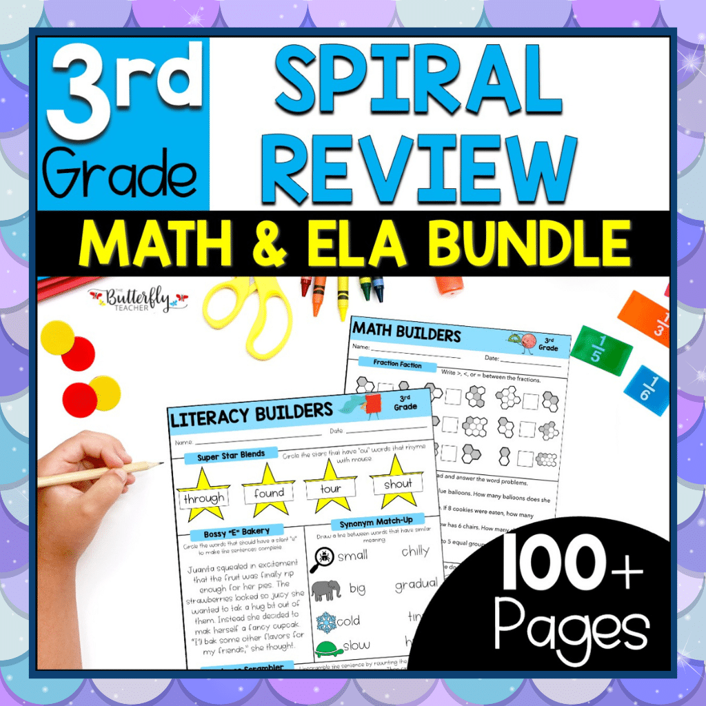 3rd Grade Spiral Math & ELA Review