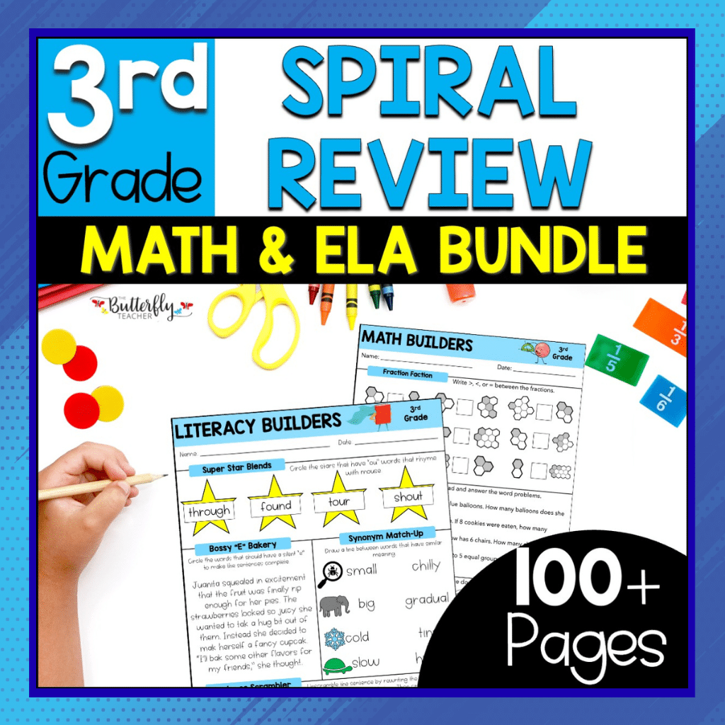 3rd grade spiral review math & ela