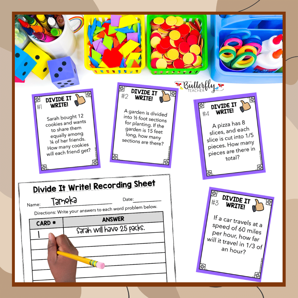 5th grade math centers activities