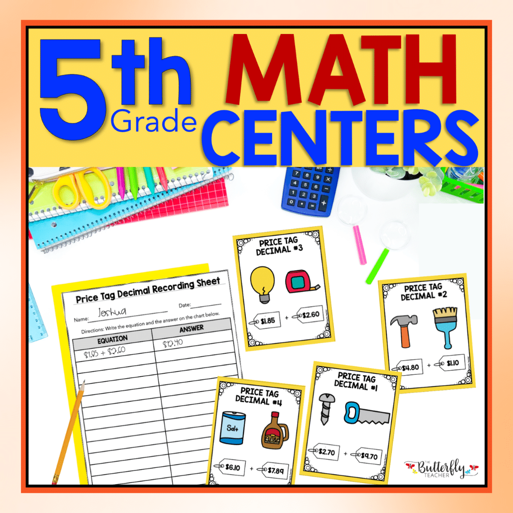 5th grade math centers