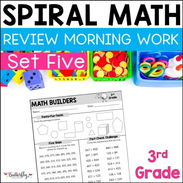 3rd grade spiral math homework worksheets