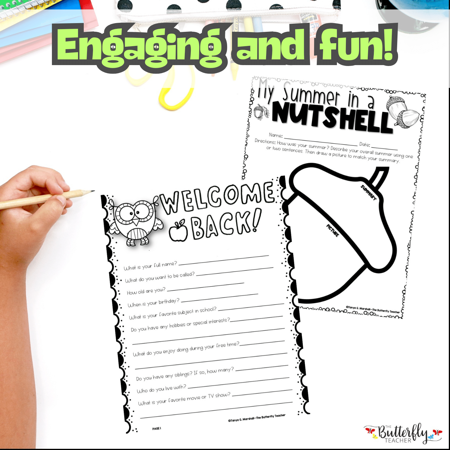NEW Back to School Activity Worksheets