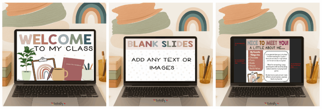 neutral slideshow for mindful classroom