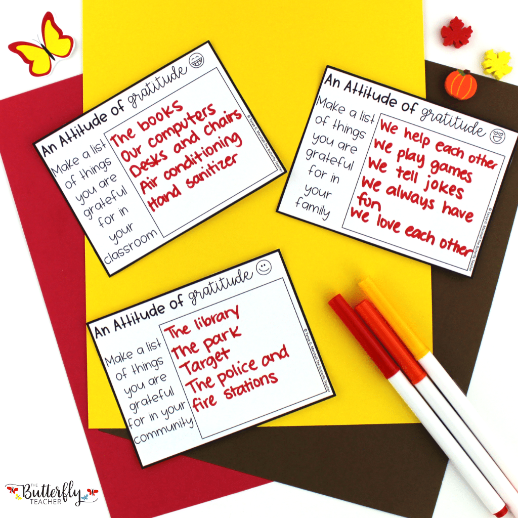 Gratitude Writing Prompts Activity