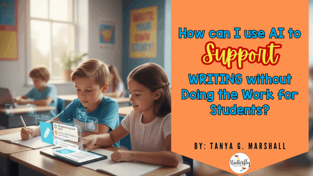 support writing of students using AI