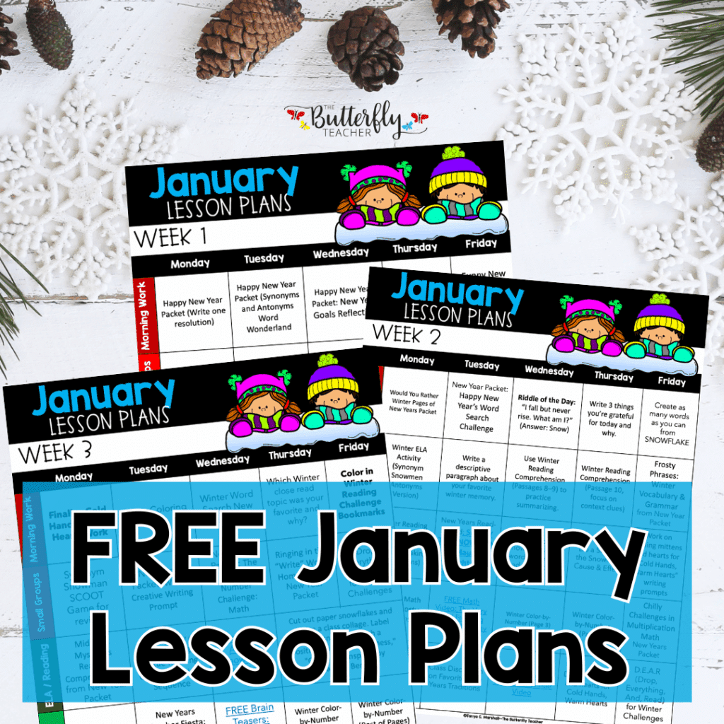free January lesson plans