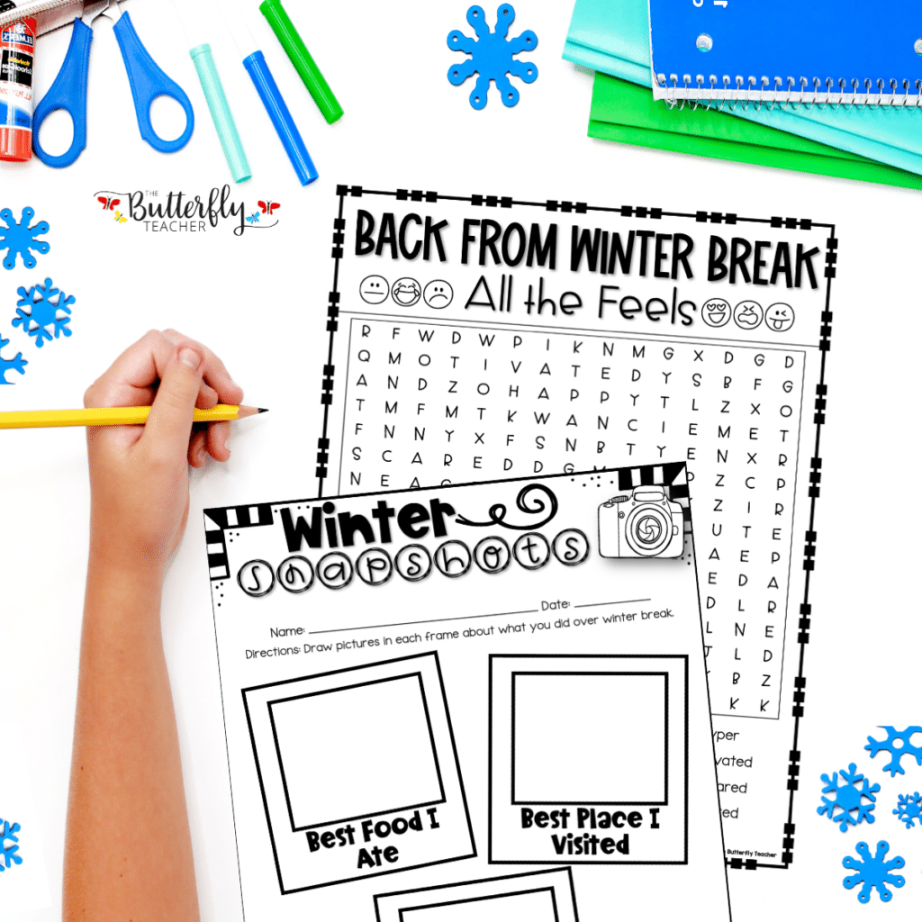 back from winter break activities