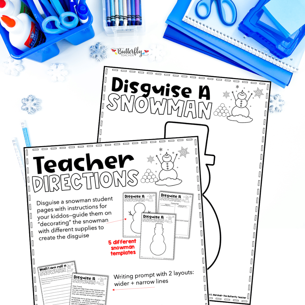 disguise a snowman activity