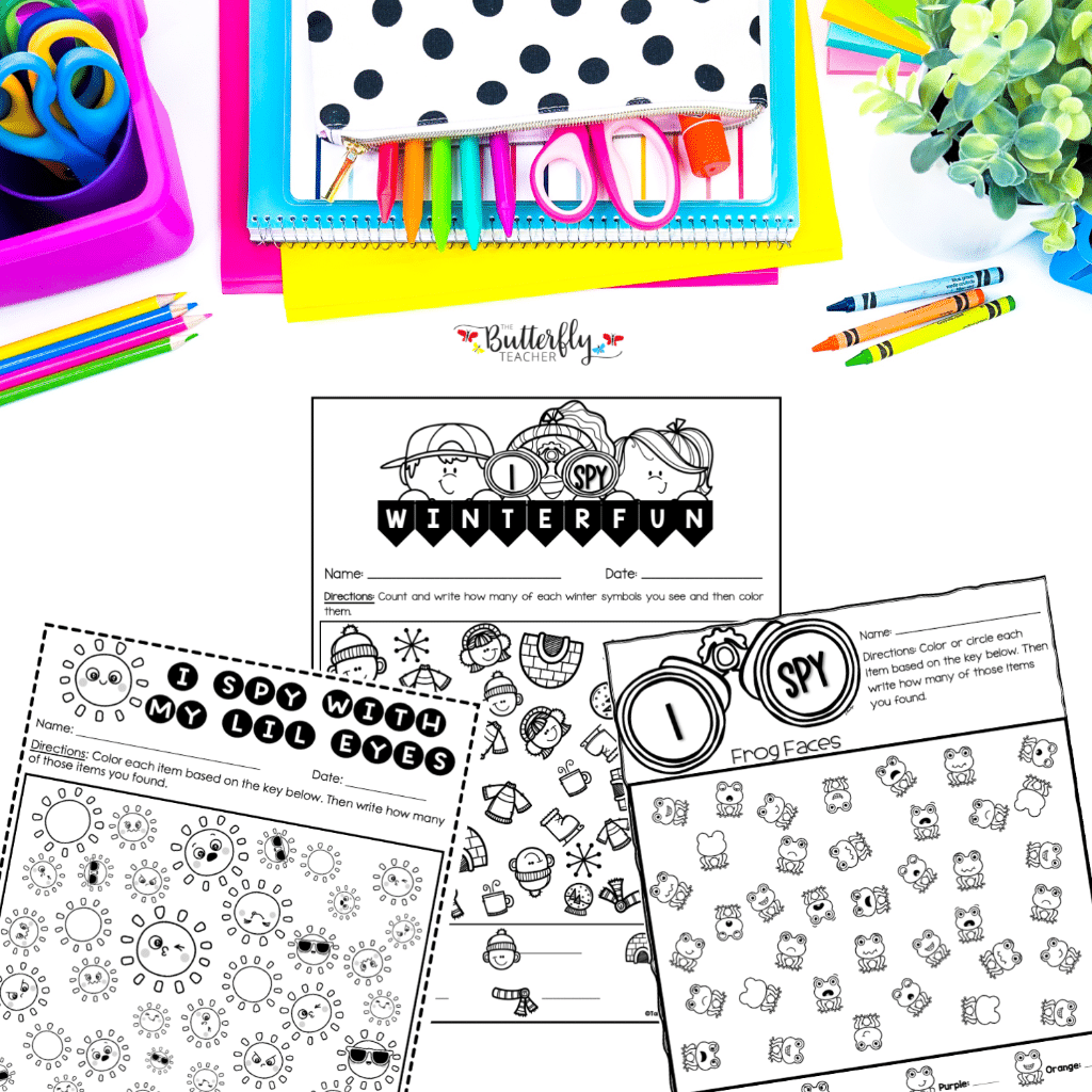 Snowman I Spy activity