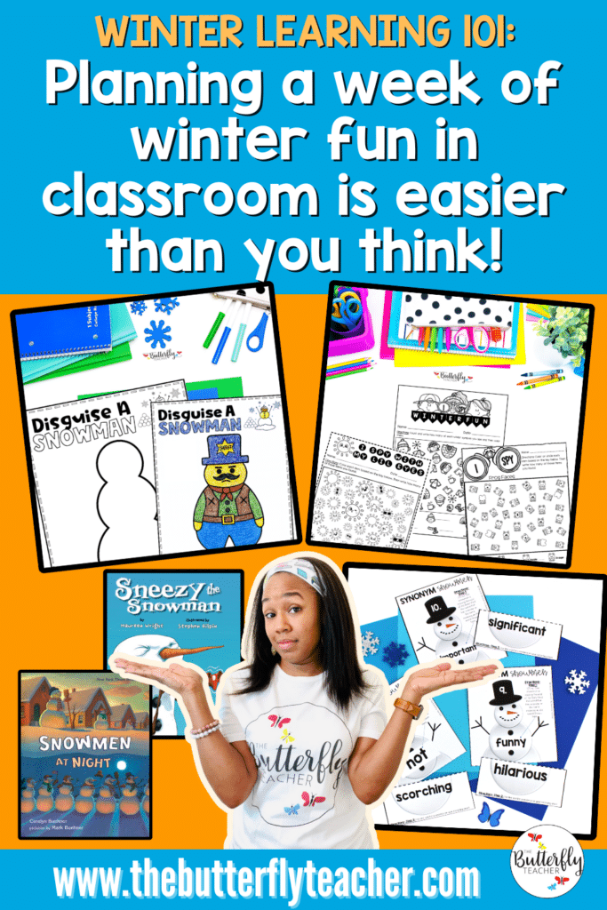 Snowman Activities for one week in classroom