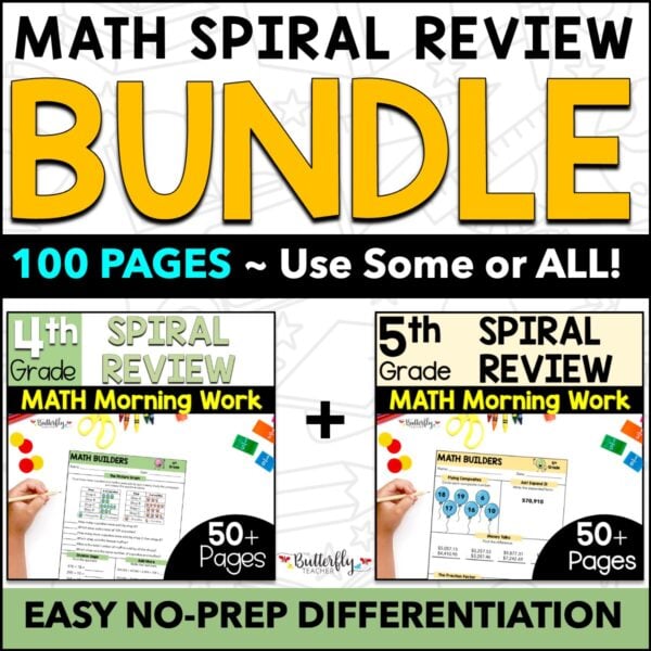 4th 5th grade spiral math review