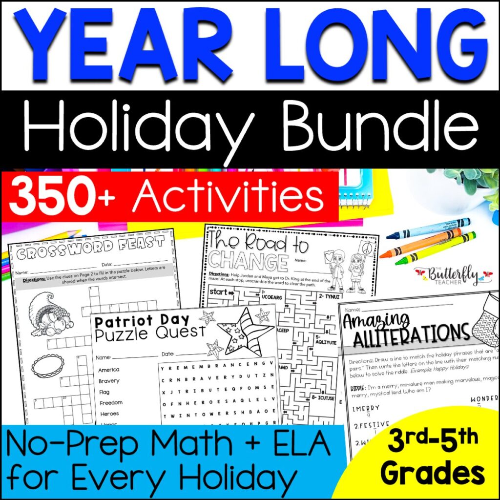 holiday activities early finishers