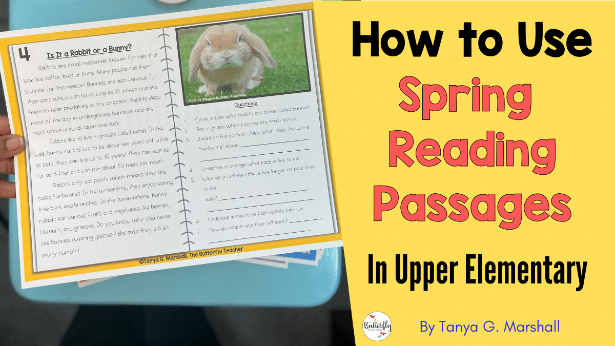 spring reading passages in upper elementary