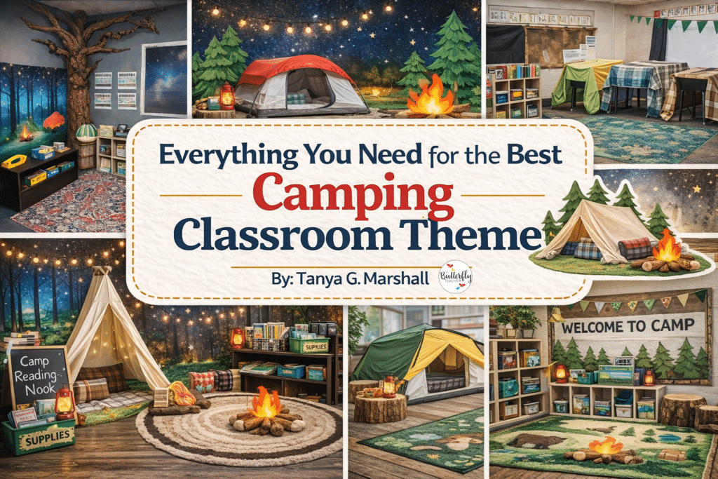 everything you need for the best camping classroom theme