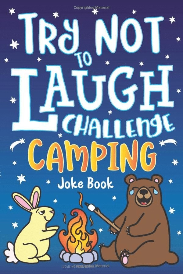 try not to laugh challenge camping joke book
