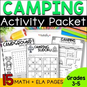 Camping Worksheets activity packet