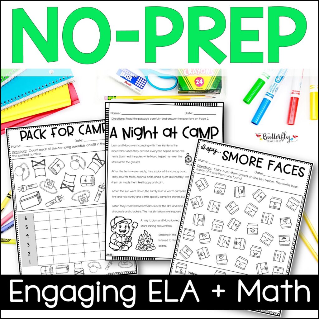 camp day activity packet