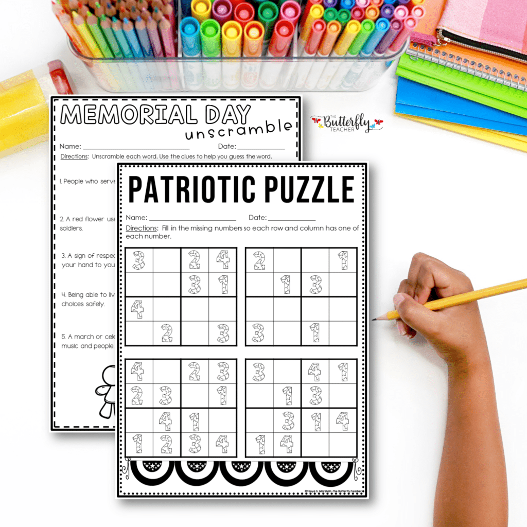 memorial day activity packet