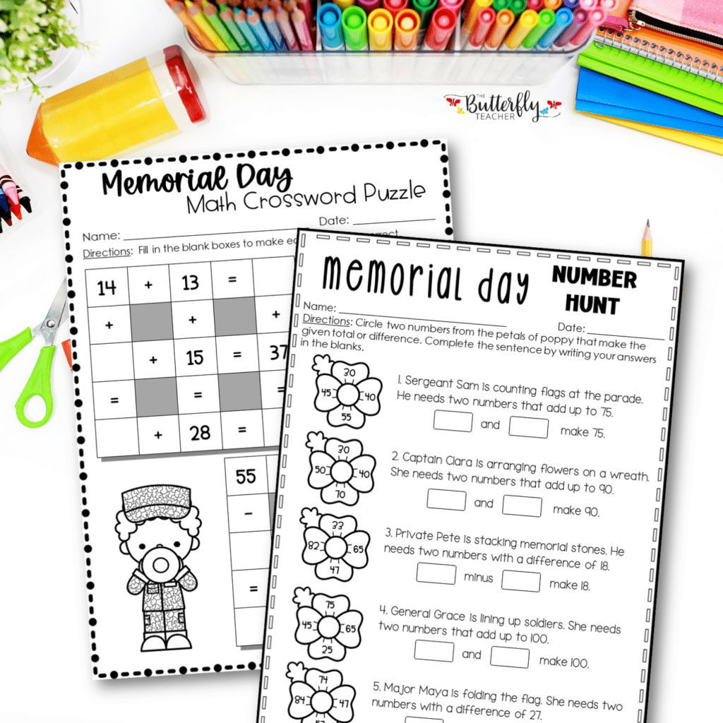memorial day worksheets for kids