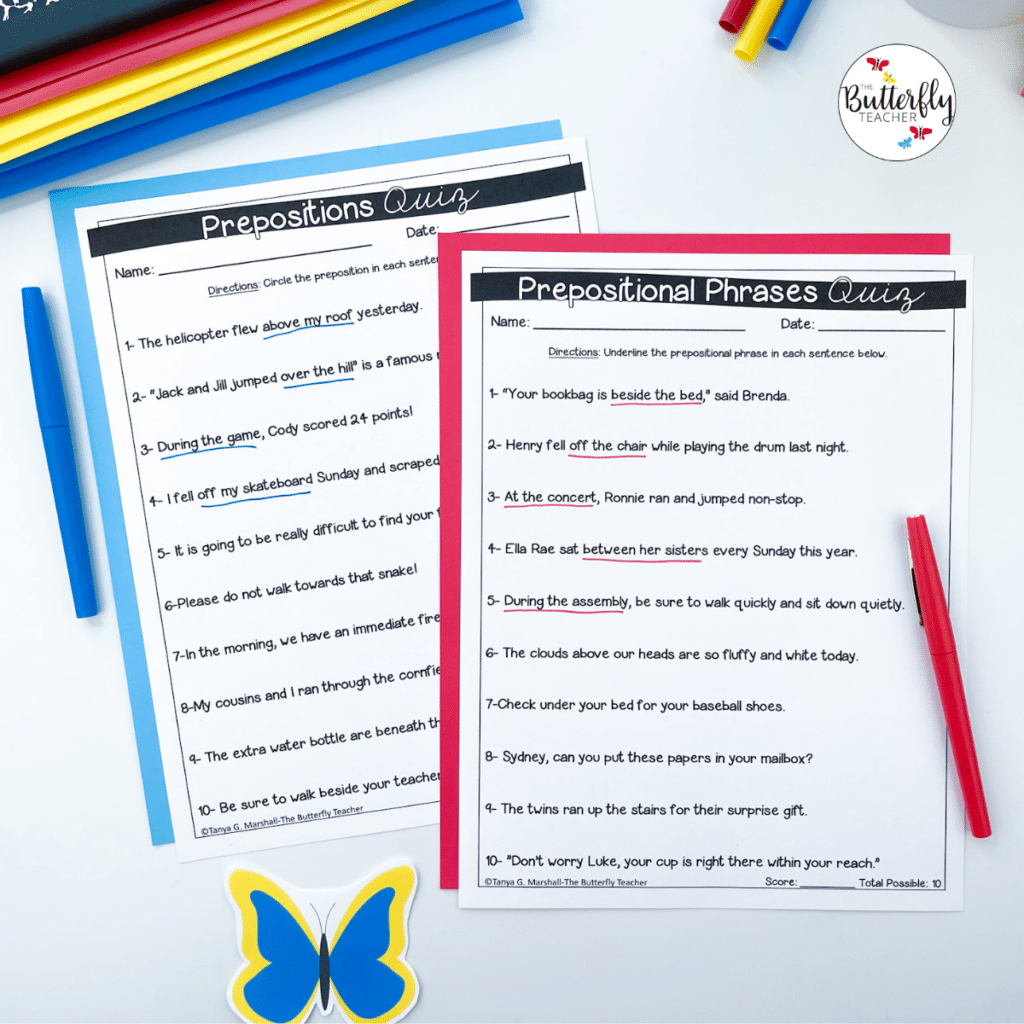 preposition activities set