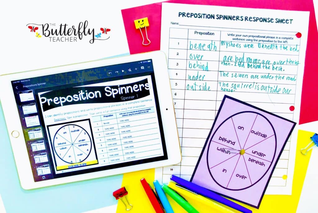 teach prepositions
