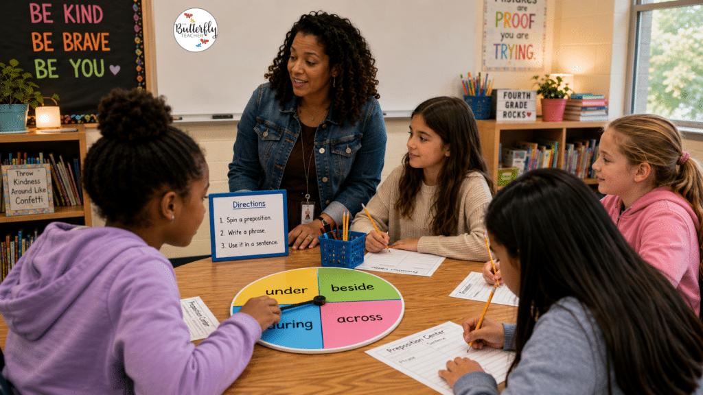 teach prepositions
